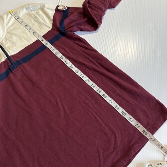 Marine Layer x Lost & Found Men’s Quarter Zip Striped Color Block Sweater M - Picture 11 of 16